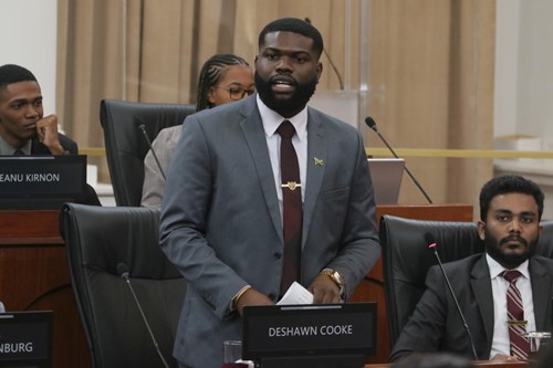 Deshawn Cooke, Jamaica, speaks at CYP
