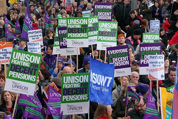 Pensions strike in the UK